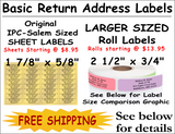 Basic Return Address Labels