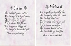 Original Name Poems