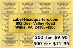 Basic Return Address Labels