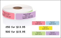 Personalized Roll Address Labels <br>New Larger Size (2 1/2 x 3/4)!