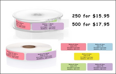 Personalized Roll Address Labels <br>New Larger Size (2 1/2 x 3/4)!