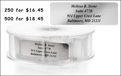 Personalized Roll Address Labels <br>New Larger Size (2 1/2 x 3/4)!