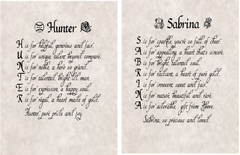 Original Name Poems