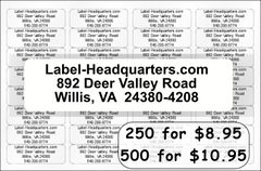 Basic Return Address Labels