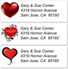 Small Love/Valentine Address Labels on Sheets