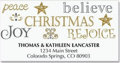 Christmas Greetings Address Labels on Sheets