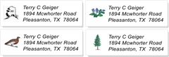 USA STATE:  Bird, Flower, Tree, and Outline Sheet Labels