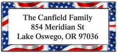 Americana Border Address Labels on Sheets