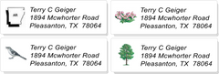 USA STATE:  Bird, Flower, Tree, and Outline Sheet Labels