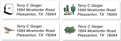 USA STATE:  Bird, Flower, Tree, and Outline Sheet Labels