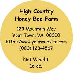 Honey/Maple Circle Sheet Labels