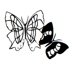 Butterfly Icon Address Labels on Sheets