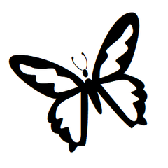 Butterfly Icon Address Labels on Sheets