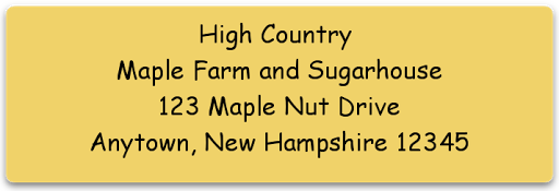 HM - Traditional Address Label Sheets (approximately 1 7/8" x 5/8")
