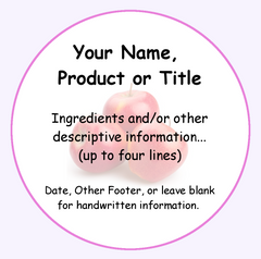 Home Canning Labels - 2" Top of Jar