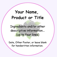 Home Canning Labels - 2" Top of Jar