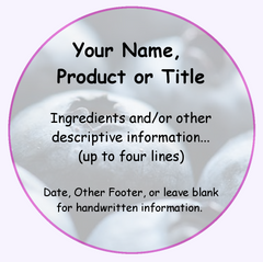 Home Canning Labels - 2" Top of Jar