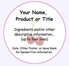 Home Canning Labels - 2" Top of Jar