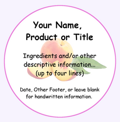 Home Canning Labels - 2" Top of Jar