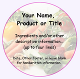 Home Canning Labels - 2" Top of Jar