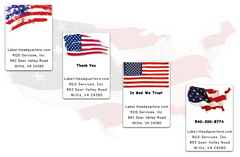 Patriotic Sheet Labels - 1.75" x 1.25"