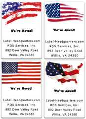 Patriotic Sheet Labels - 1.75" x 1.25"