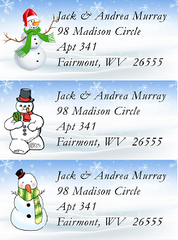 Snowy Winter Themed Address Label Sheets