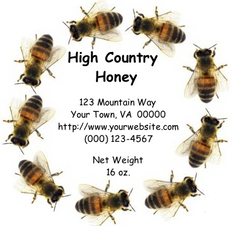 Honey/Maple Circle Sheet Labels