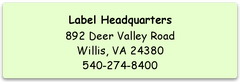 BOLD First Line Label Sheets (approximately 1 7/8" x 5/8")