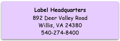BOLD First Line Label Sheets (approximately 1 7/8" x 5/8")