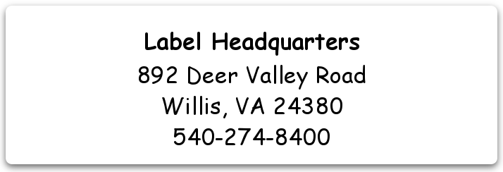 BOLD First Line Label Sheets (approximately 1 7/8" x 5/8")