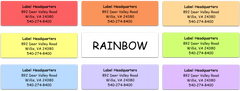 BOLD First Line Label Sheets (approximately 1 7/8" x 5/8")