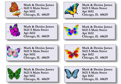 Brilliant Butterflies Address Label Sheets