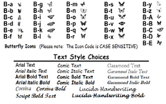 Butterfly Icon Address Labels on Sheets