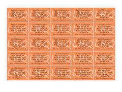 Sheet Labels - 1.5" x 1.0", Up to 7 Lines of Text