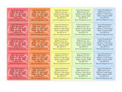 PR - Sheet Labels - 1.5" x 1.0", Up to 7 Lines of Text
