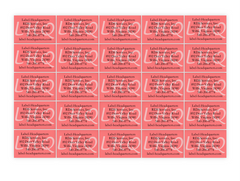 PR - Sheet Labels - 1.5" x 1.0", Up to 7 Lines of Text