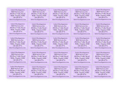 Sheet Labels - 1.5" x 1.0", Up to 7 Lines of Text