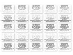 PR - Sheet Labels - 1.5" x 1.0", Up to 7 Lines of Text