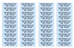 Sheet Labels - 1.75" x 0.5", Up to 3 Lines of Text