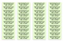 Sheet Labels - 1.75" x 0.5", Up to 3 Lines of Text