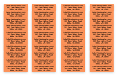 Sheet Labels - 1.75" x 0.5", Up to 3 Lines of Text
