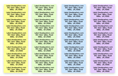 Sheet Labels - 1.75" x 0.5", Up to 3 Lines of Text