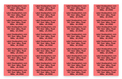 Sheet Labels - 1.75" x 0.5", Up to 3 Lines of Text