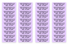 Sheet Labels - 1.75" x 0.5", Up to 3 Lines of Text