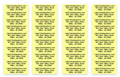 Sheet Labels - 1.75" x 0.5", Up to 3 Lines of Text