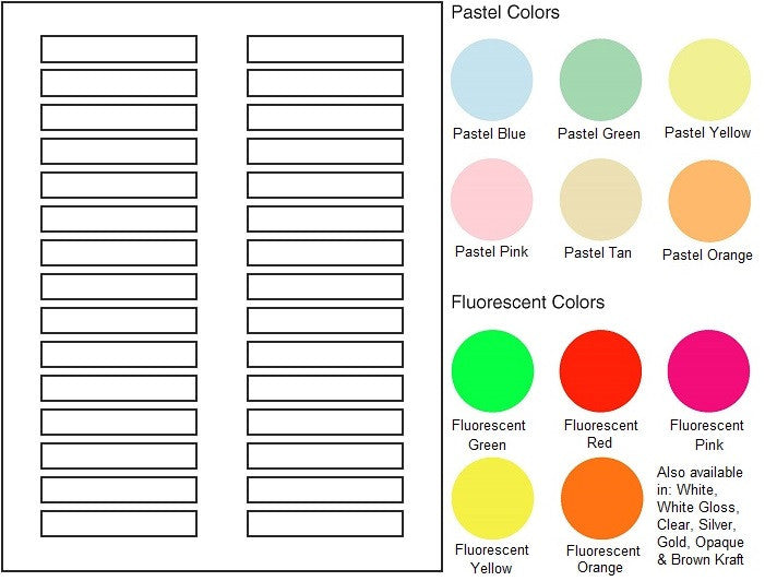 Multipurpose Sheet Label #605 - 3" x 0.5" - Blank Sheets