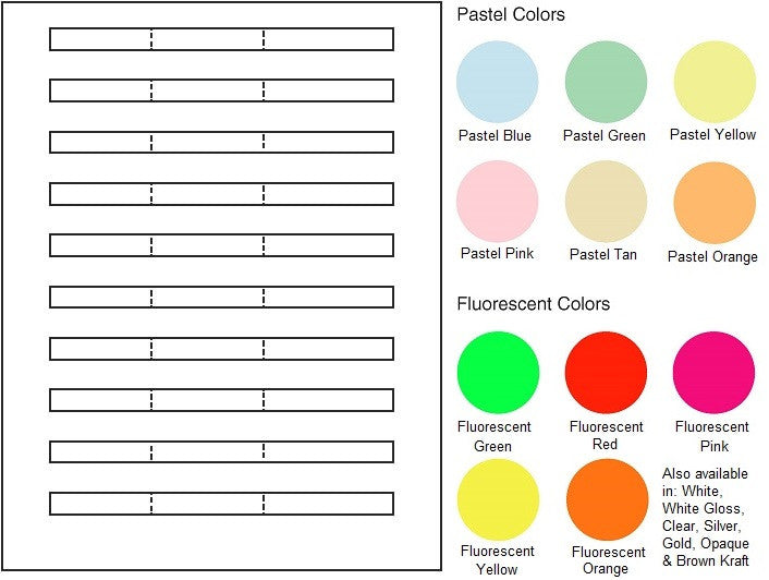 Multipurpose Sheet Label #620 - 6.64" x 0.42" - Blank Sheets