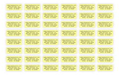 Sheet Labels - 1.25" x 0.5", Up to 4 Lines of Text