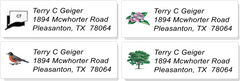 USA STATE:  Bird, Flower, Tree, and Outline Sheet Labels